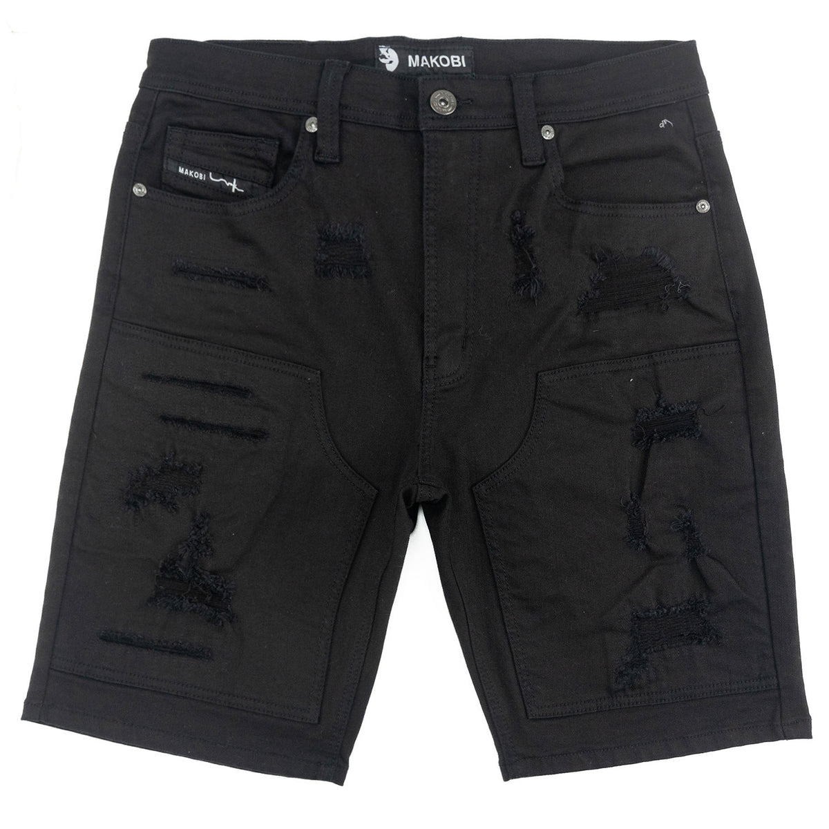 M904 Prego Denim Shorts - Jet Black