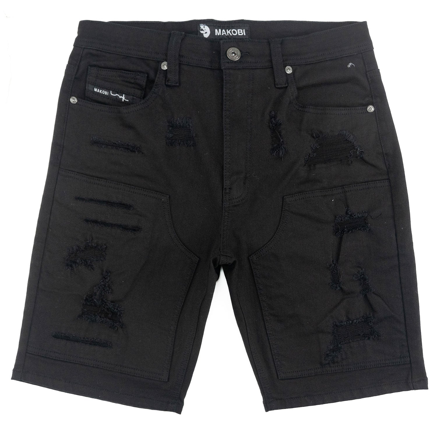 M904 Prego Denim Shorts - Jet Black
