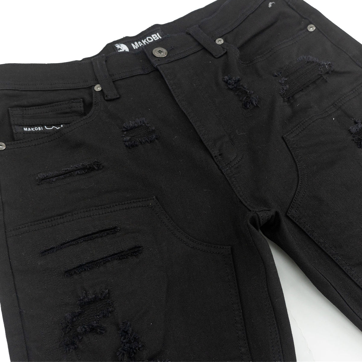 M904 Prego Denim Shorts - Jet Black