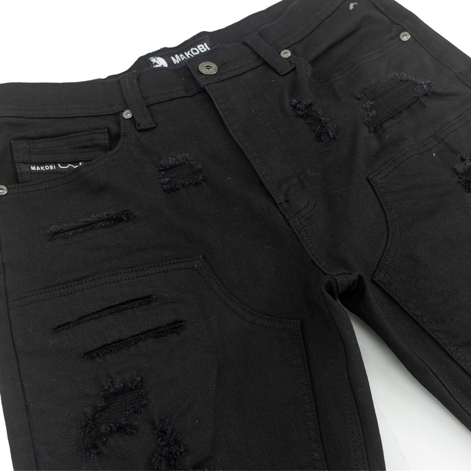 M904 Prego Denim Shorts - Jet Black
