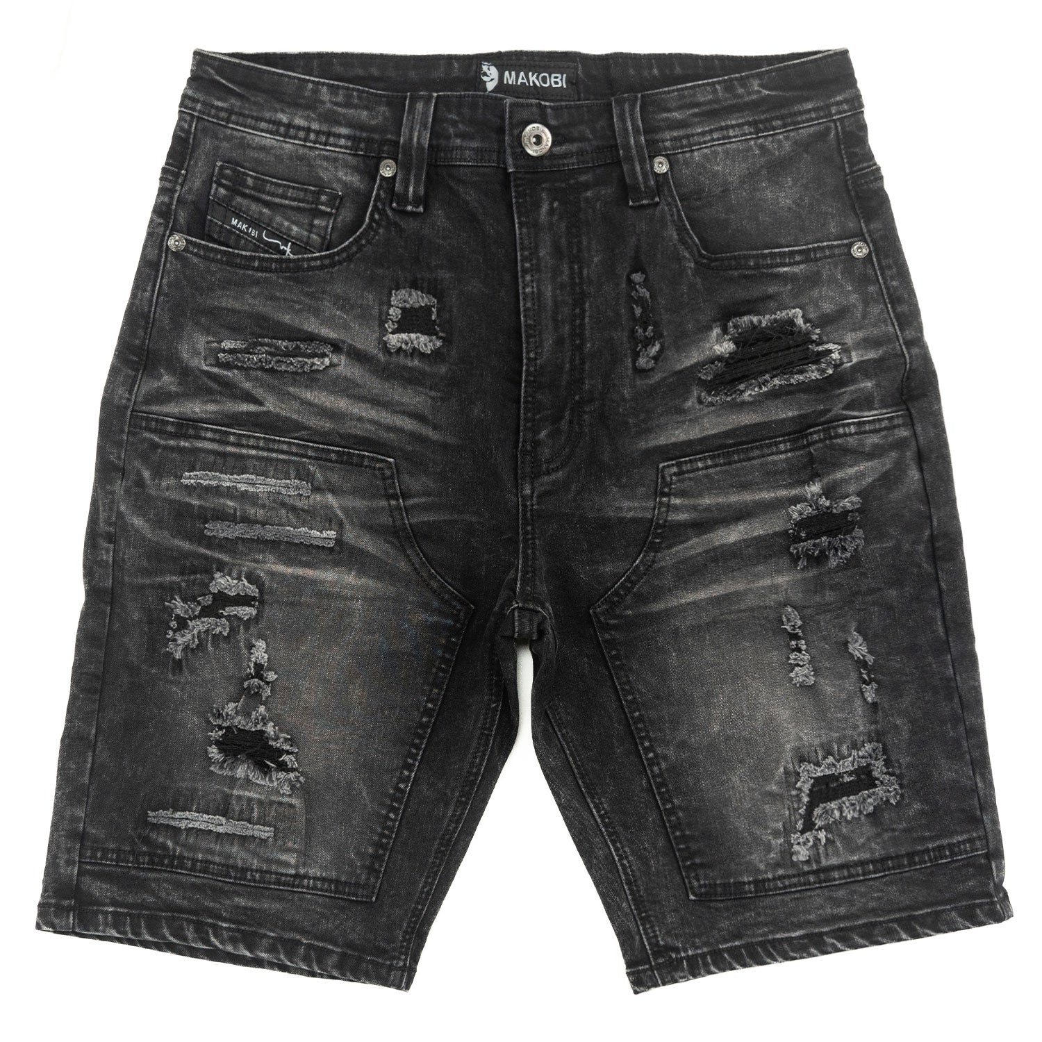 M904 Prego Denim Shorts - Black Wash