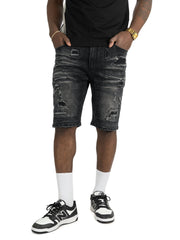 M904 Prego Denim Shorts - Black Wash