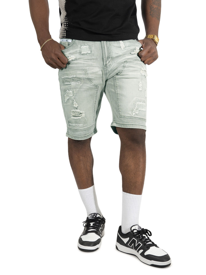 M904 Prego Denim Shorts - Gray