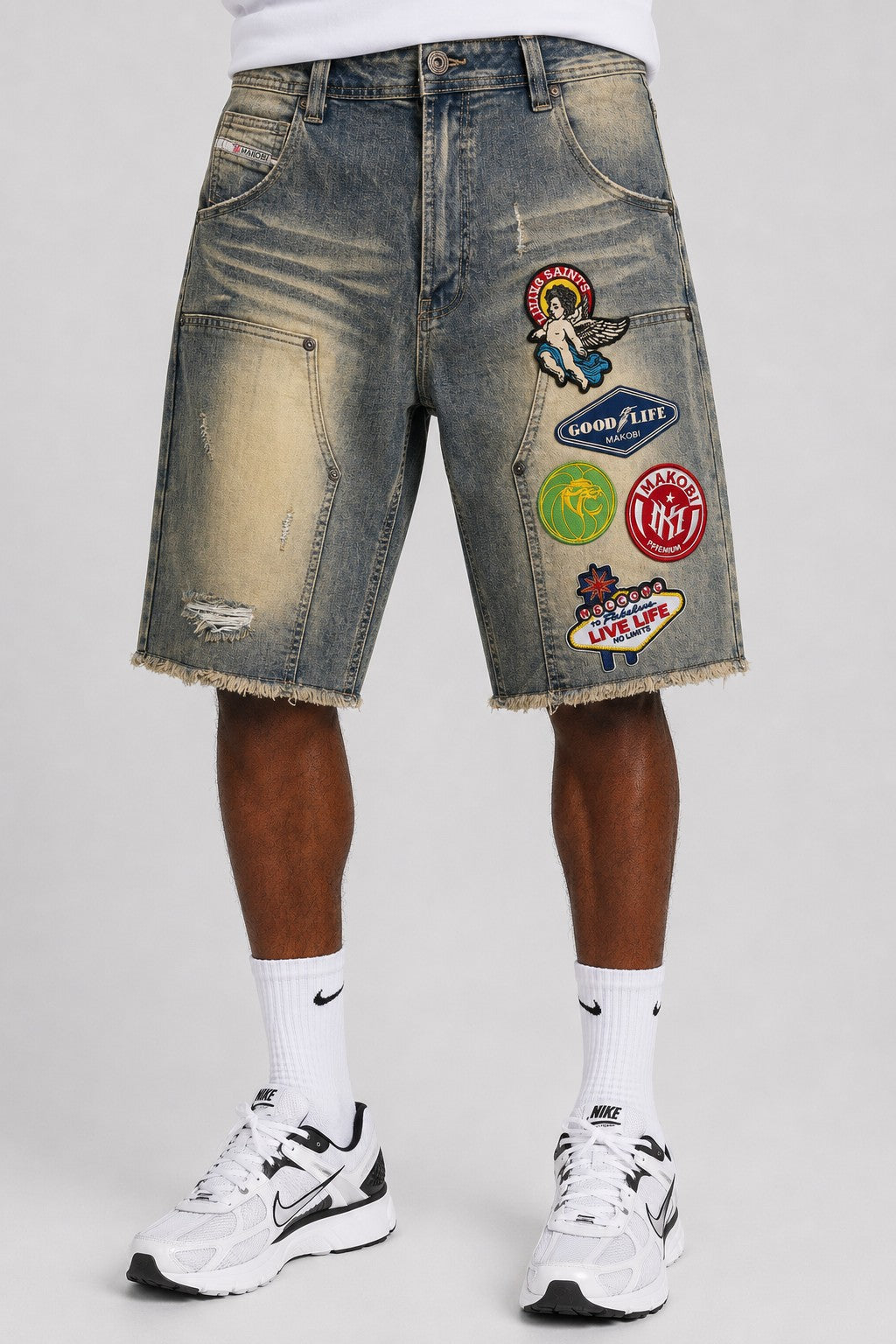 M941 Mondo Patch Denim Shorts - Dirt