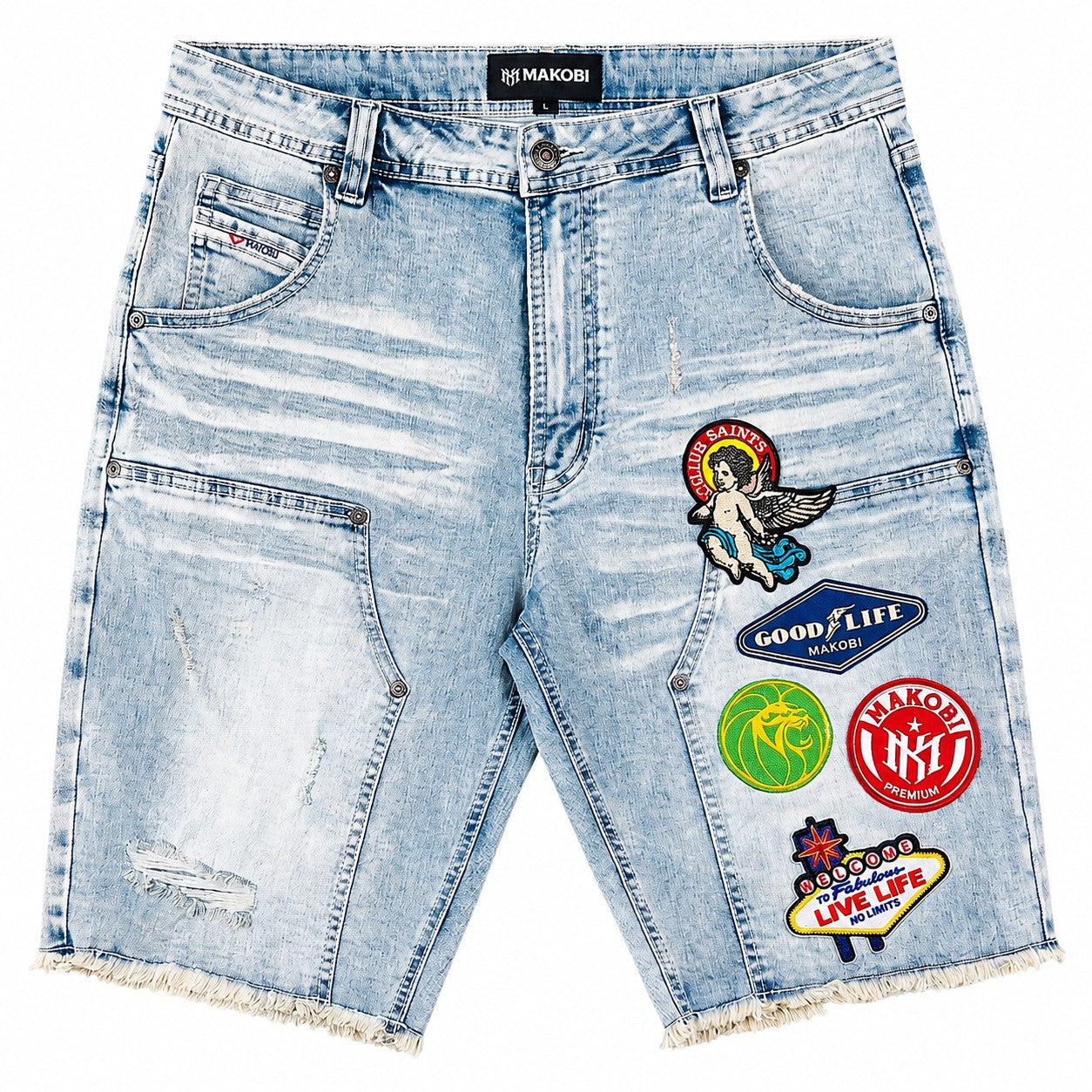 Mondo Short Set - White x Light Wash