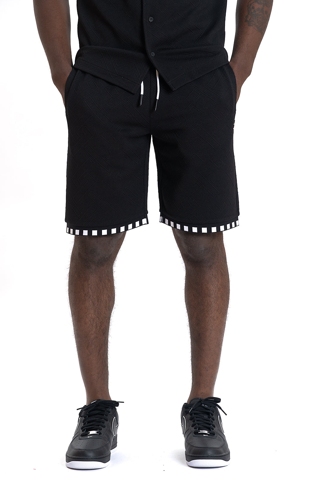 M963 Bianchi Jacquard Shorts - Black