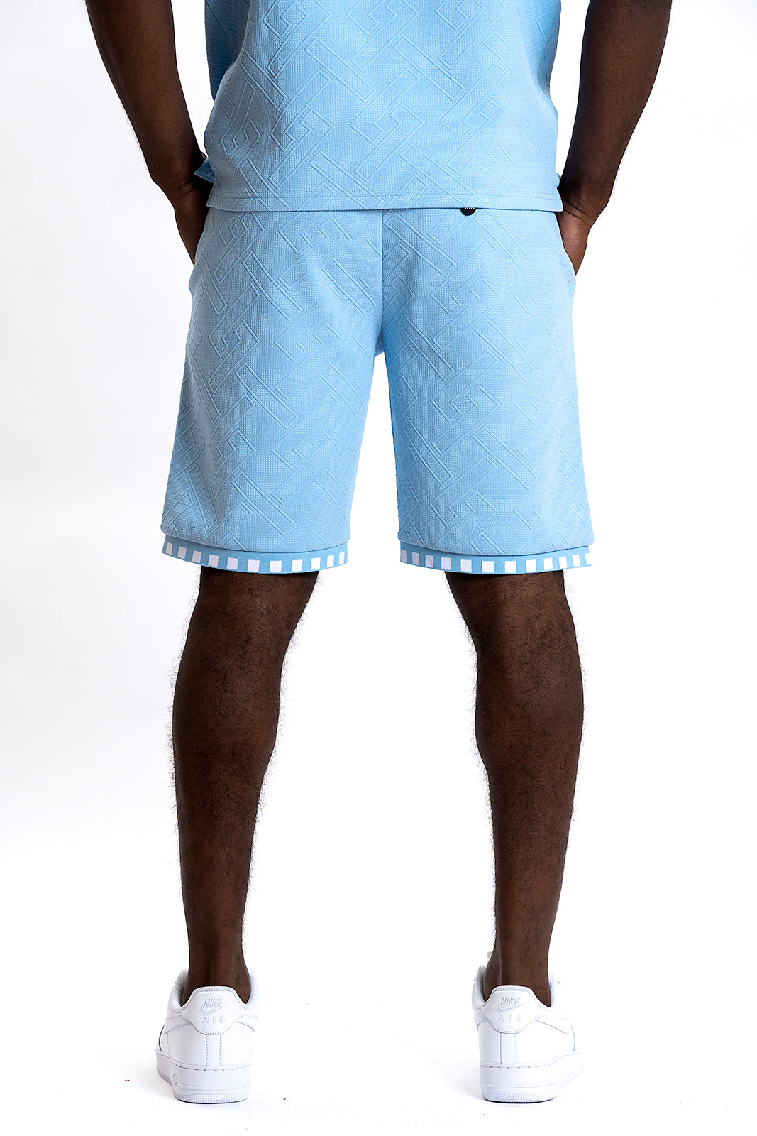 M963 Bianchi Jacquard Shorts - Blue
