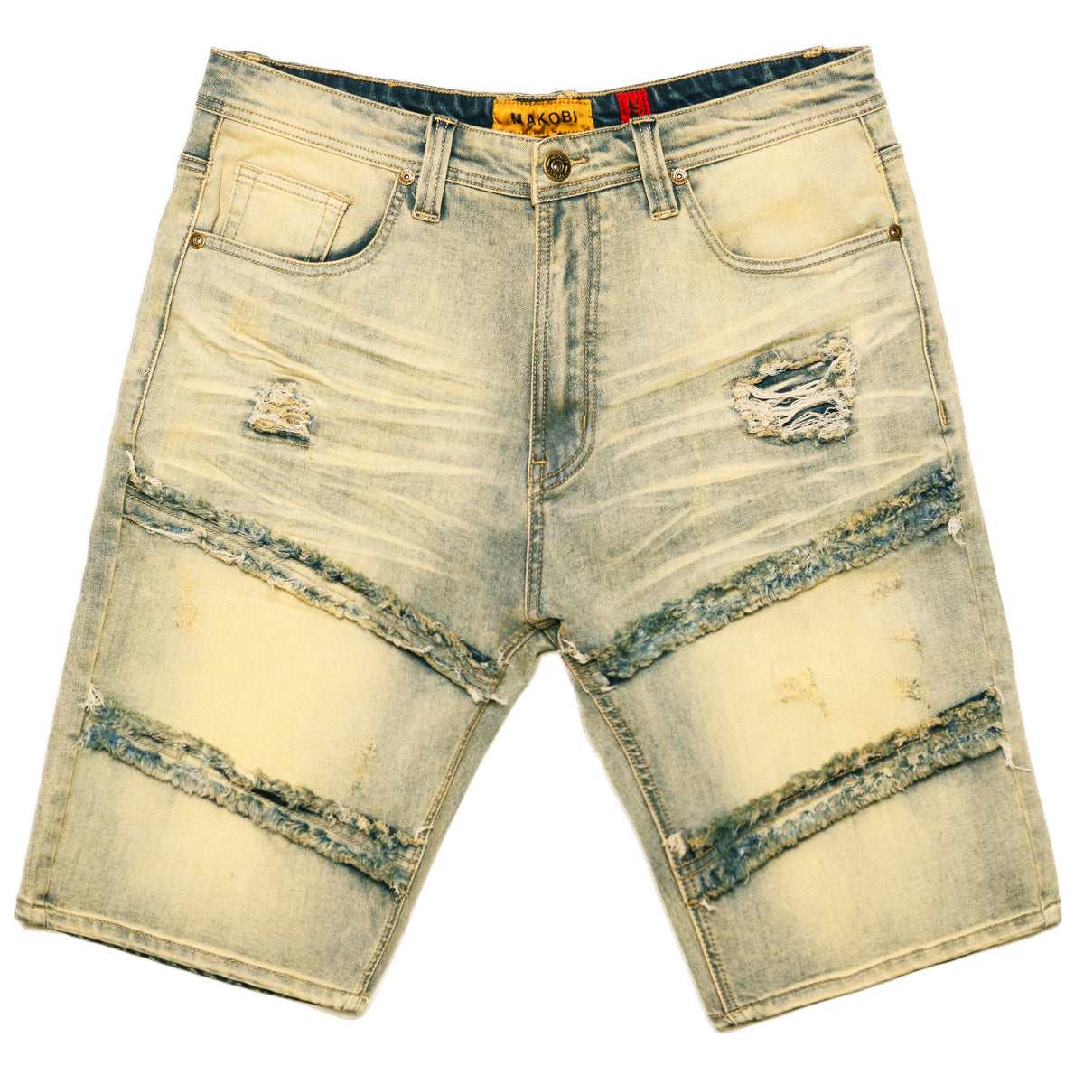 Makobi M967 Noah Denim Shorts in Dirt