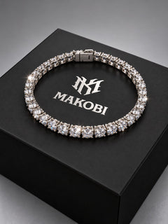 Iced Out Tennis Bracelet - 5mm White Gold