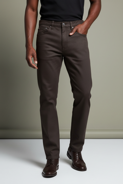 V1761 Veno Twill Denim Jeans - Deep Brown