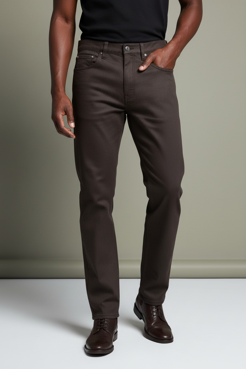 V1761 Veno Twill Denim Jeans - Deep Brown