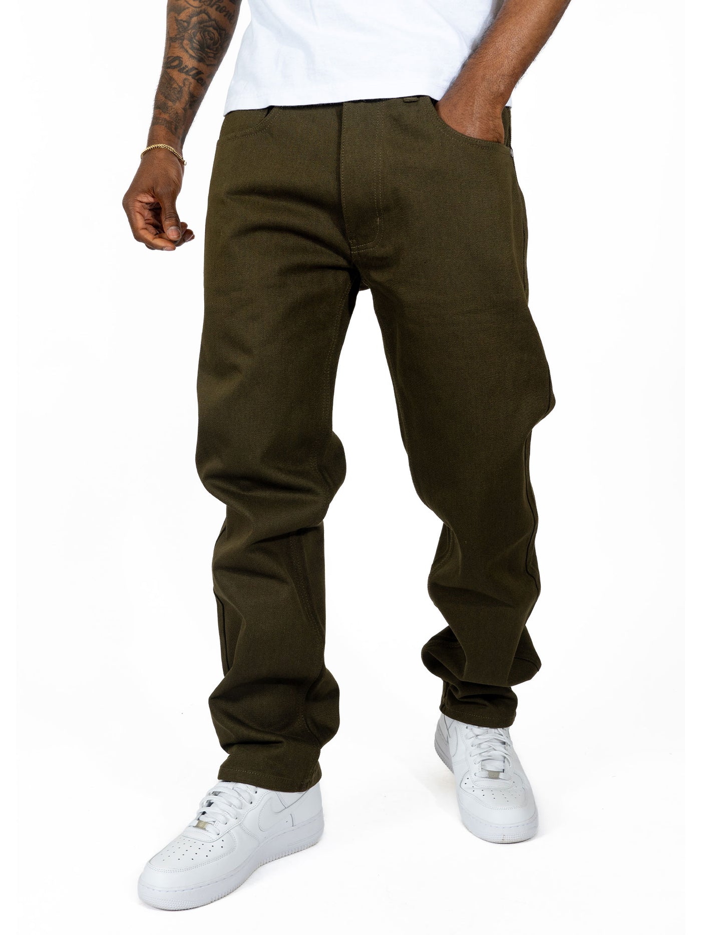 V1761 Veno Twill Denim Jeans - Olive