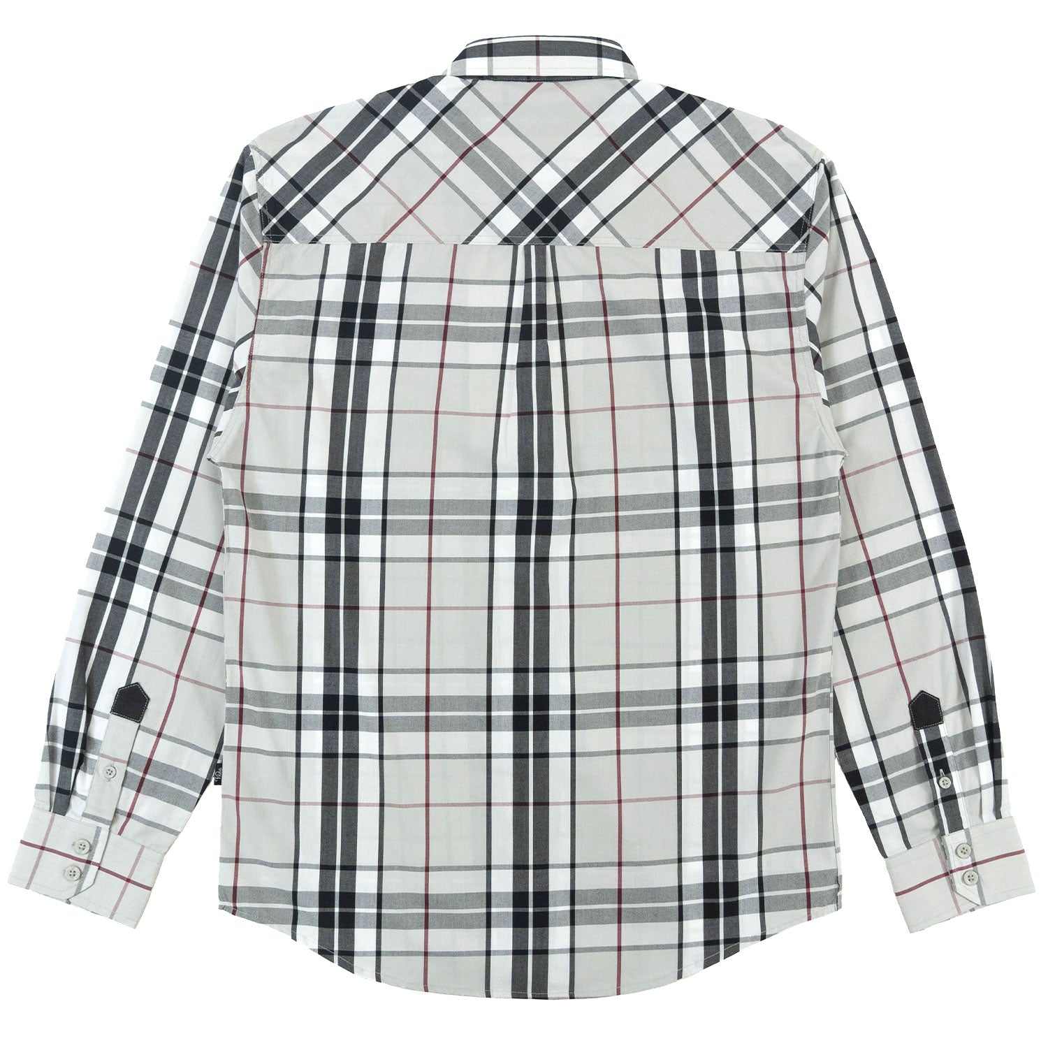 V1826 Brandon Long sleeves Plaid Shirt - Gray