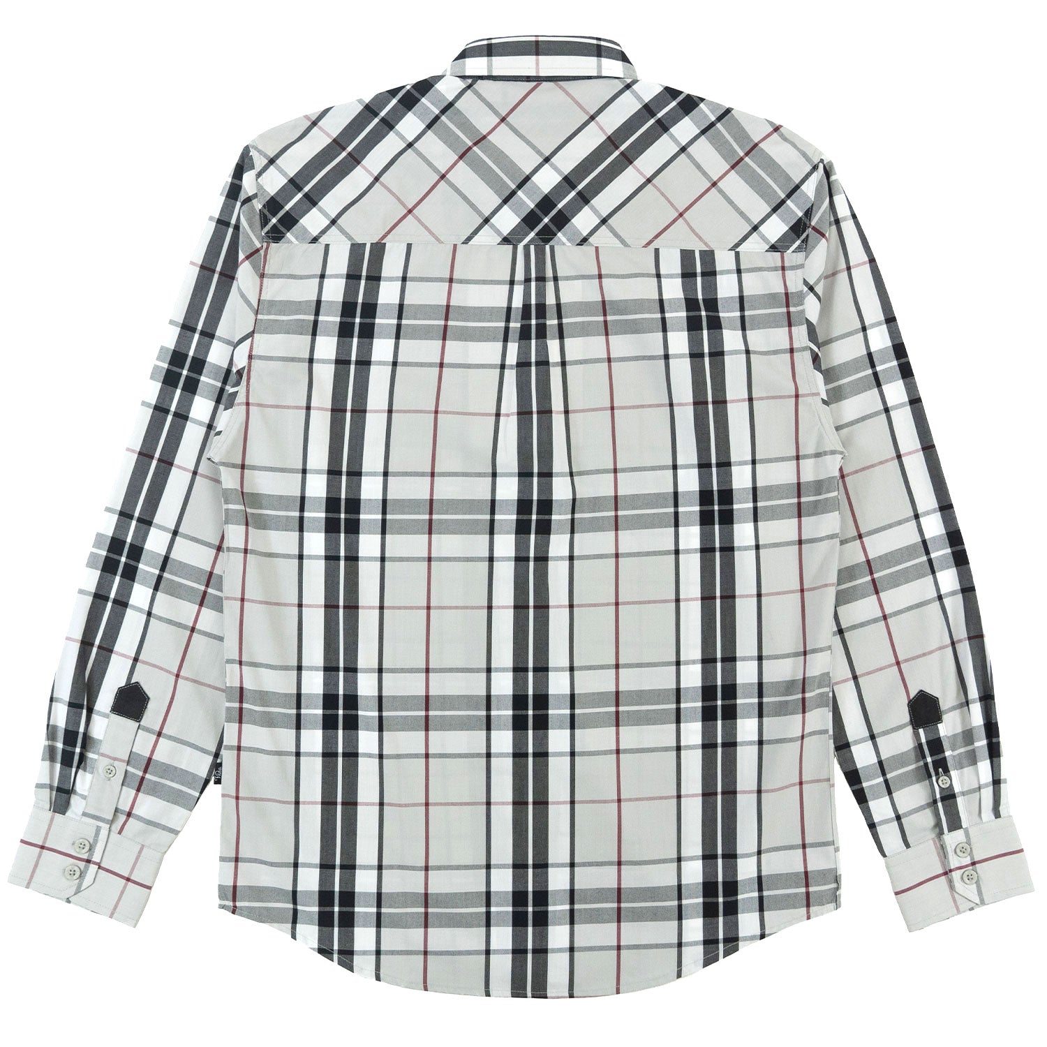 Makobi V1826 Brandon Long sleeves Plaid Shirt in Gray, view 3