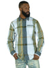 V1829 Colton Long Sleeves Plaid Shirt - Olive