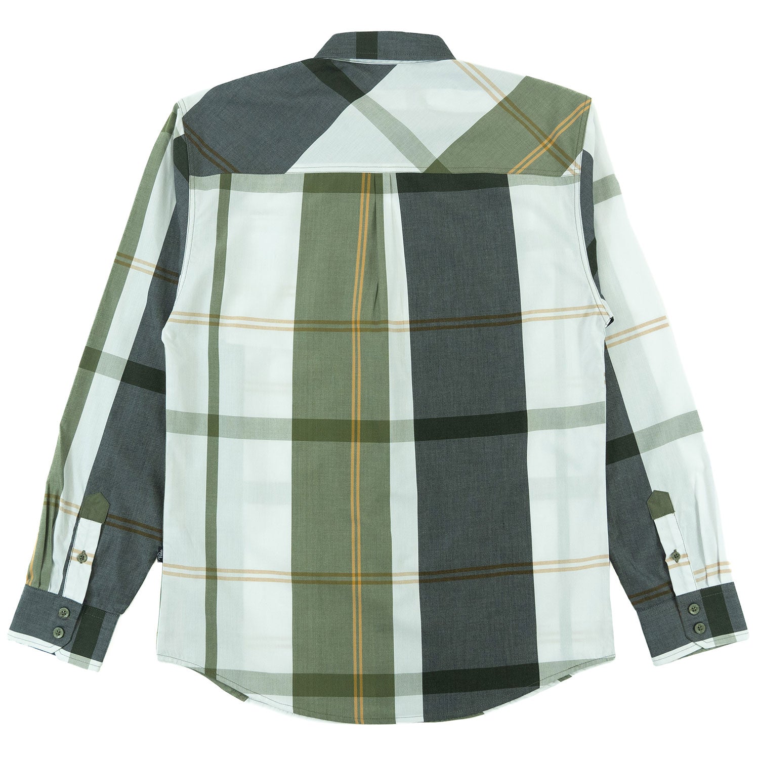 V1829 Colton Long Sleeves Plaid Shirt - Olive