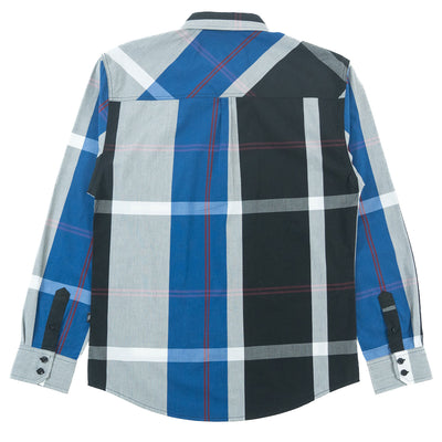 V1829 Colton Long Sleeves Plaid Shirt - Royal