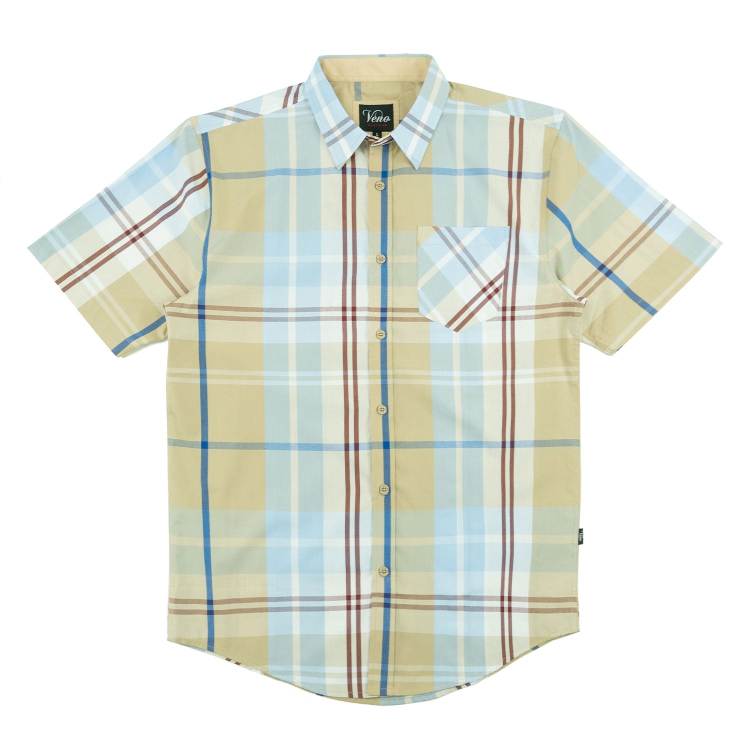 V832 Leon Plaid Shirt - Khaki