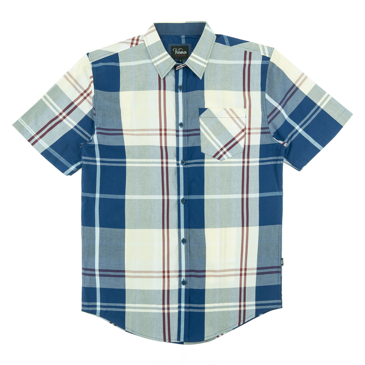 V832 Leon Plaid Shirt - Navy
