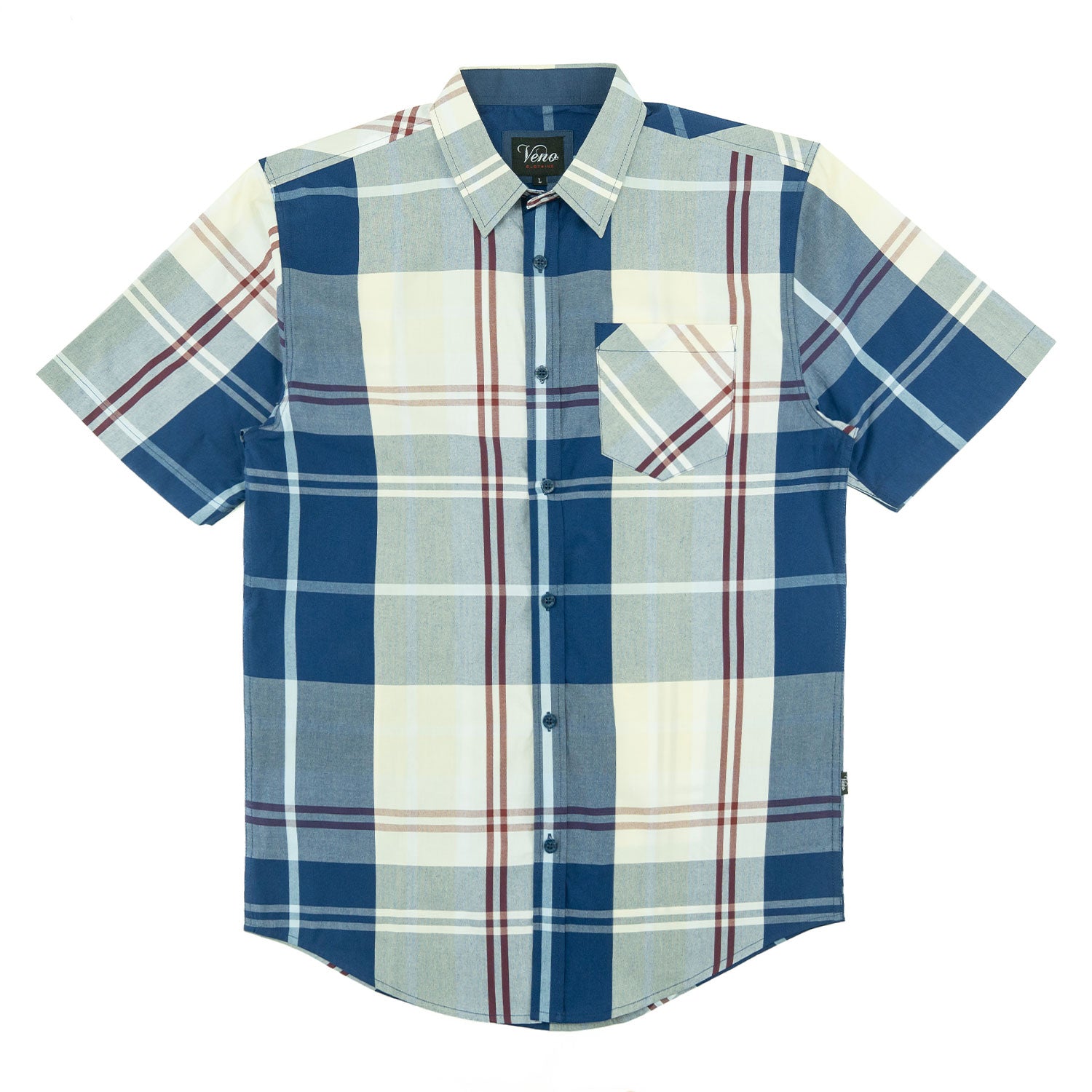 V832 Leon Plaid Shirt - Navy