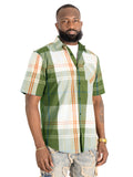 V832 Leon Plaid Shirt - Olive