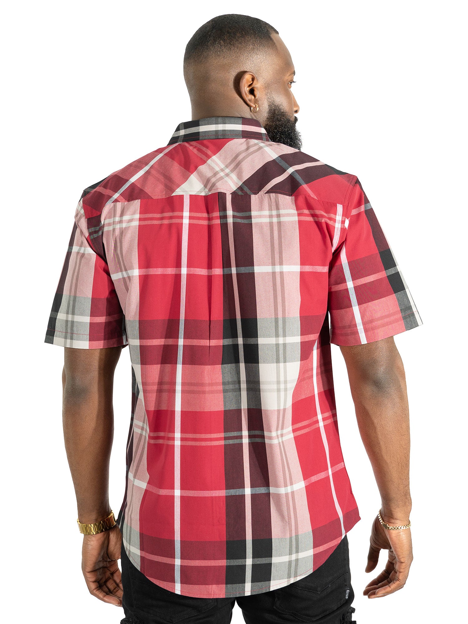 V832 Leon Plaid Shirt - Red