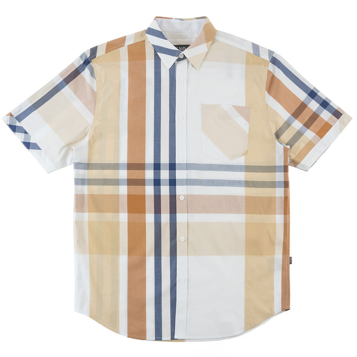 V842 Robert Plaid Button-Down Shirt - Khaki