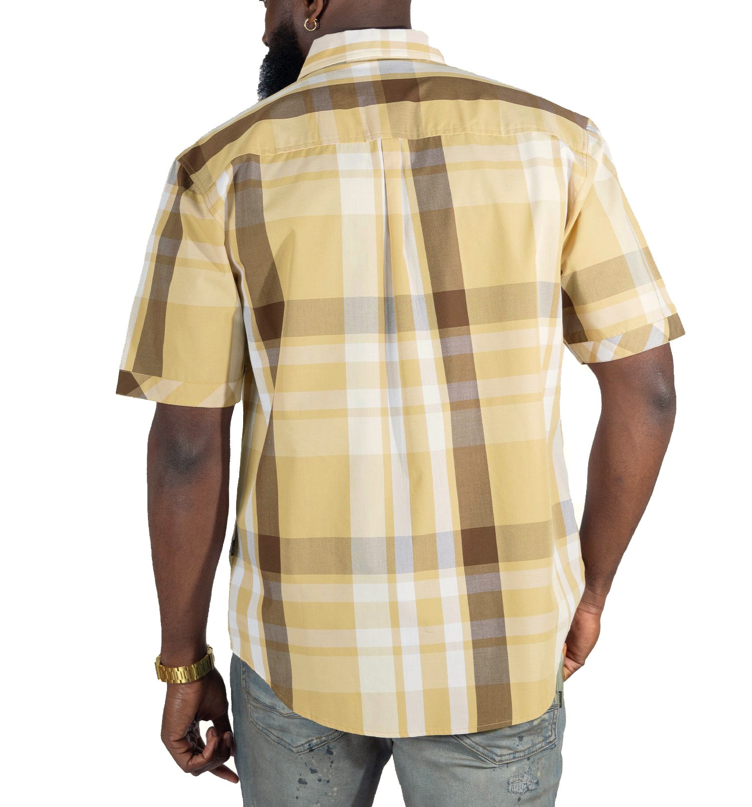 V846 Marco Plaid Shirt - Khaki