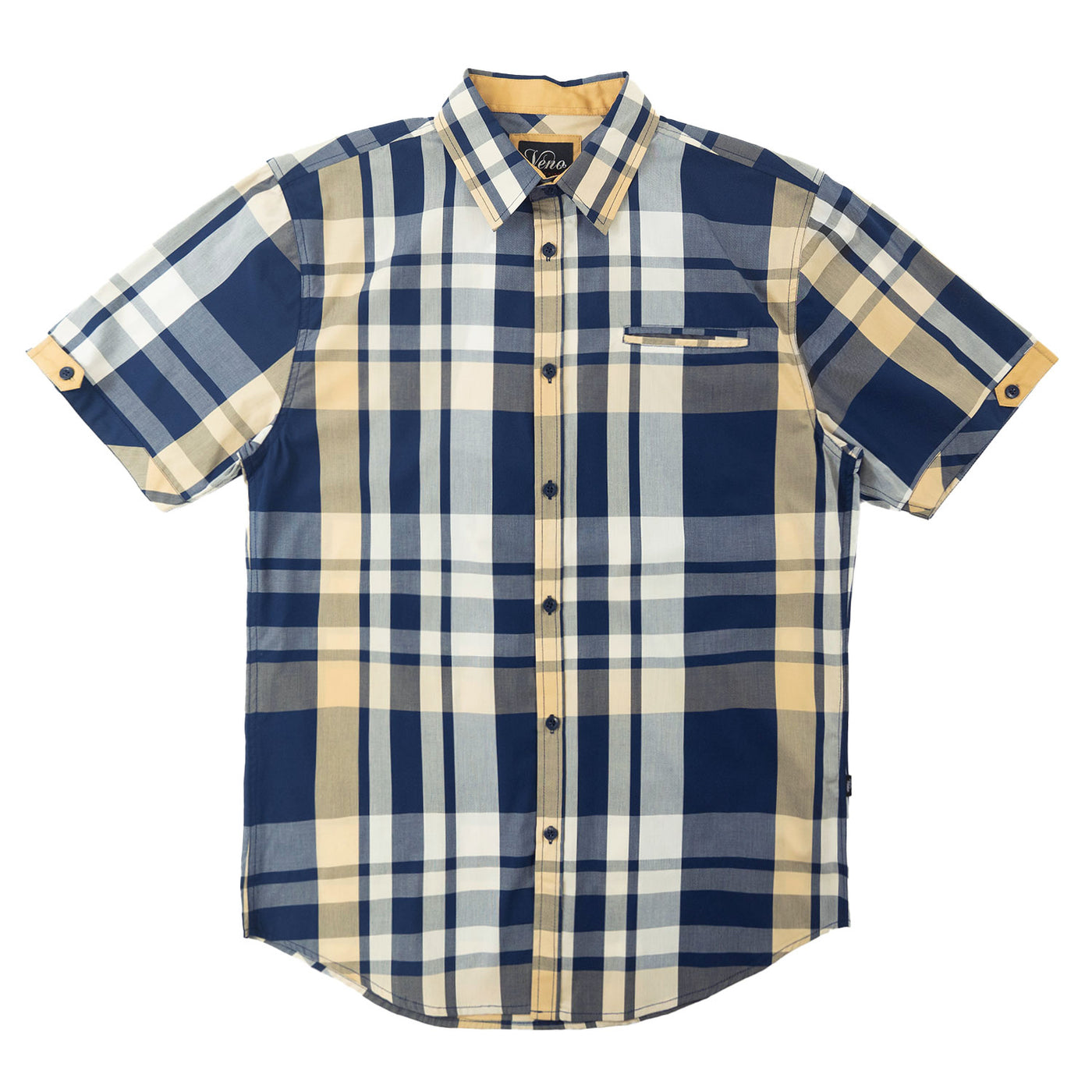 V846 Marco Plaid Shirt - Navy