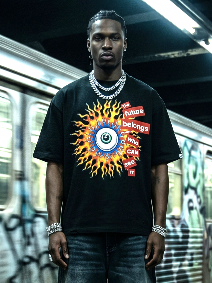 M360 The World is Watching Oversized T-shirt - Black
