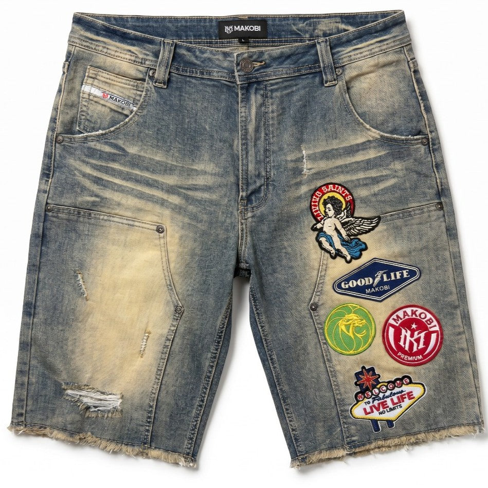 M941 Mondo Patch Denim Shorts - Dirt