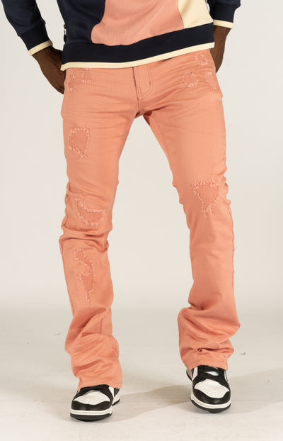 M1948 Benini Twill Stacked Jeans - Rose