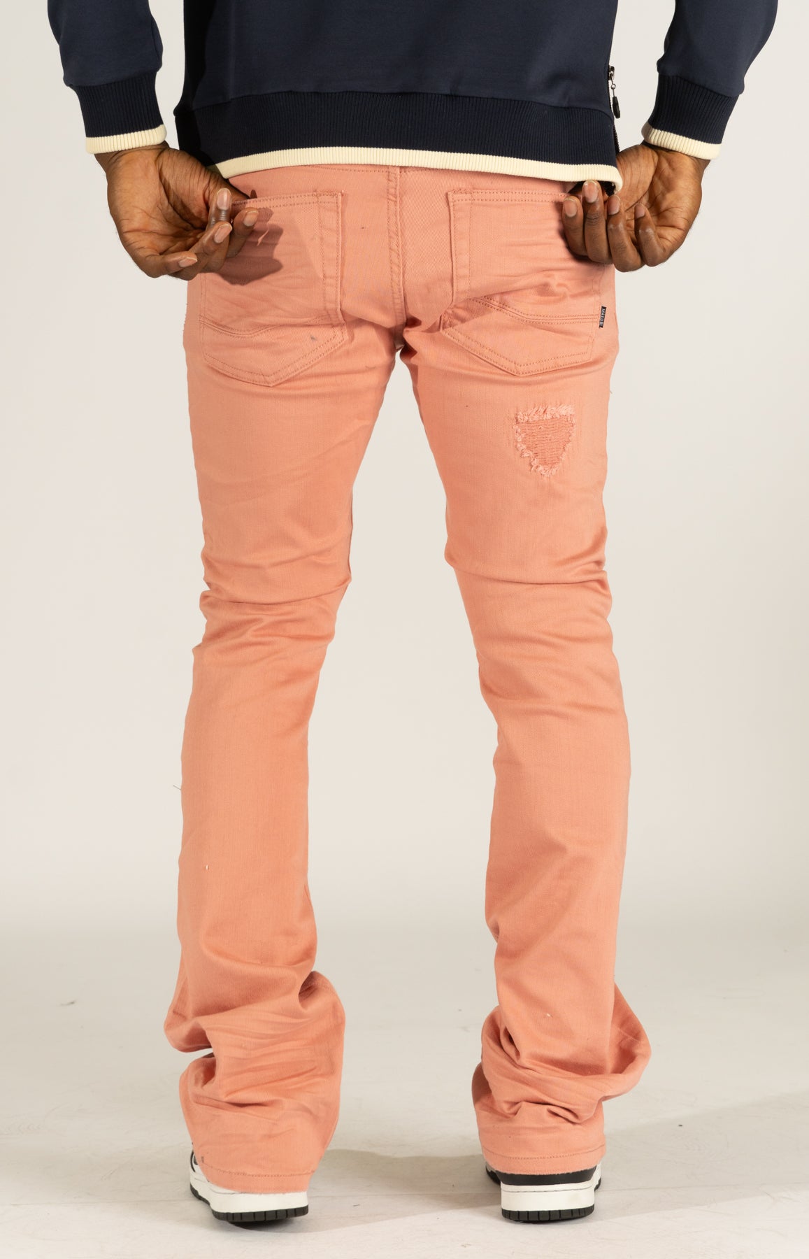 Makobi M1948 Benini Twill Stacked Jeans in Rose, view 5