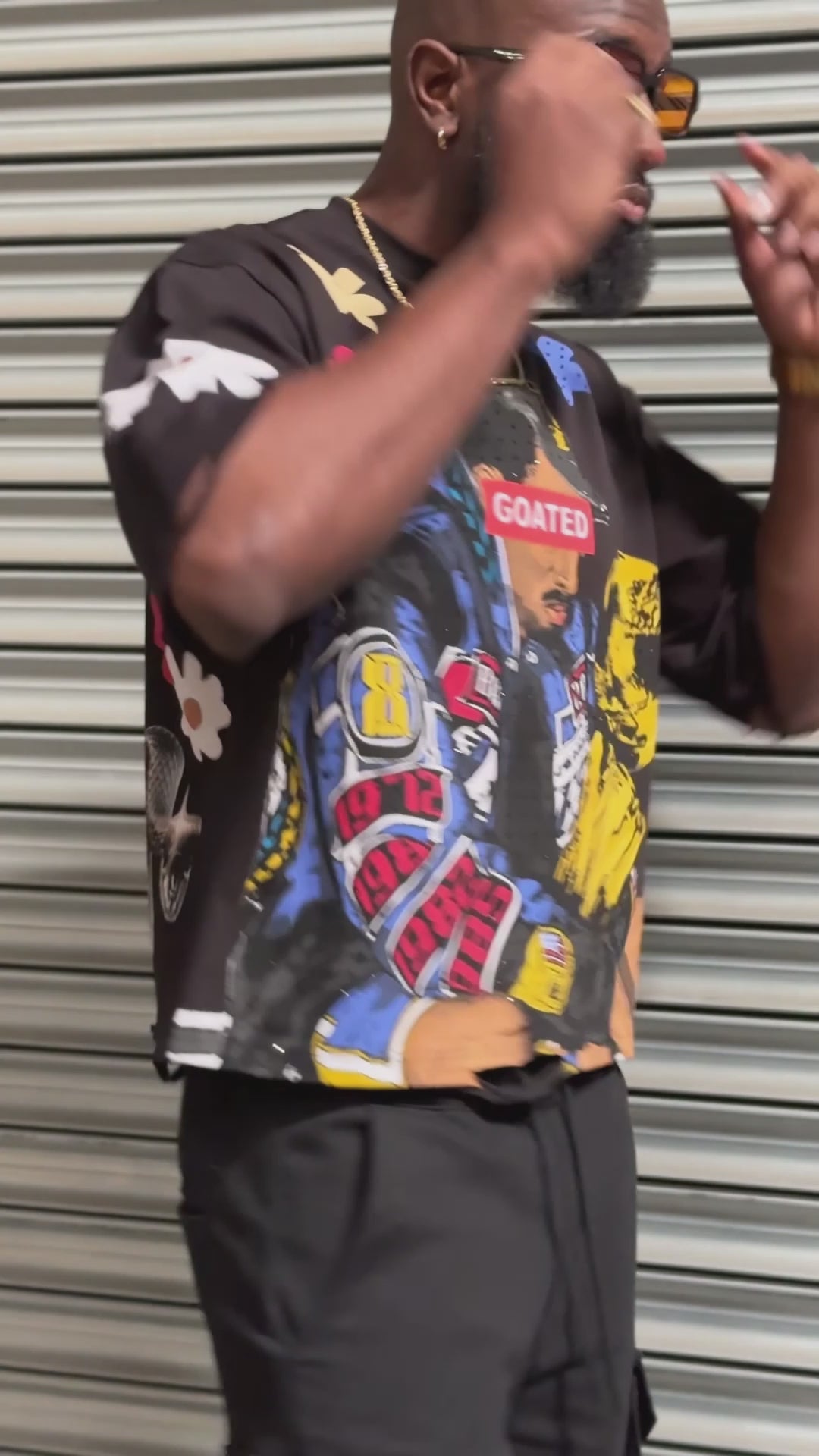 F154 GOAT Crop Tee - Black