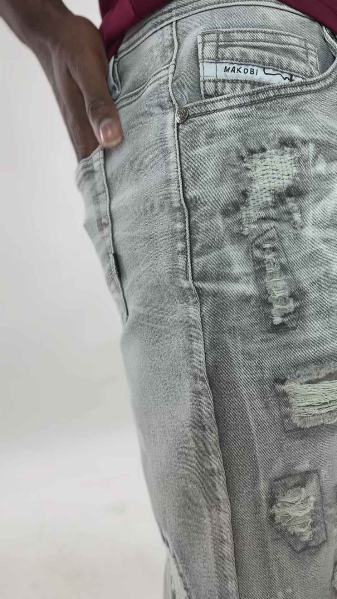 M607 Amato Denim Shorts - White