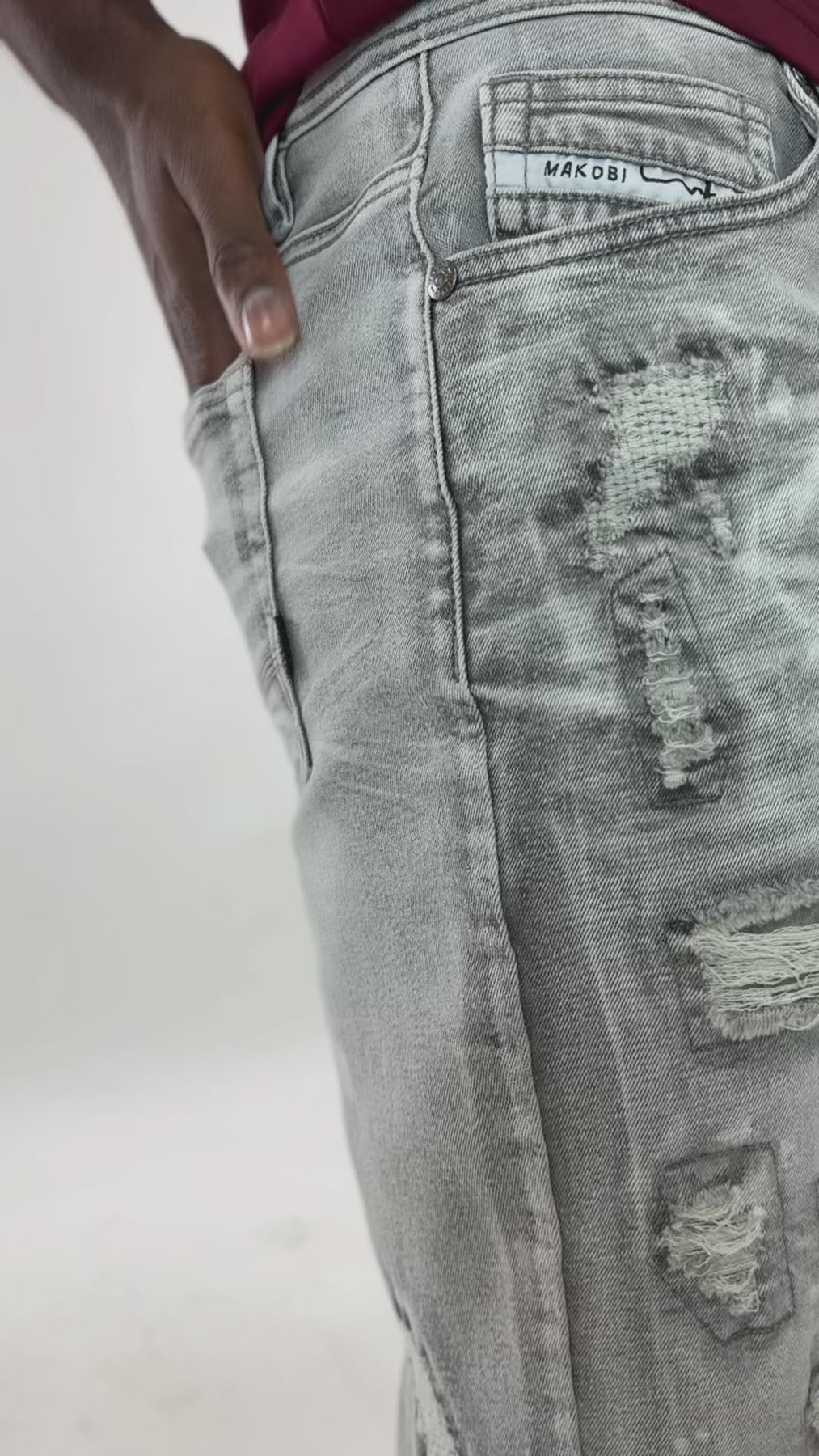 M607 Amato Denim Shorts - Black/Black