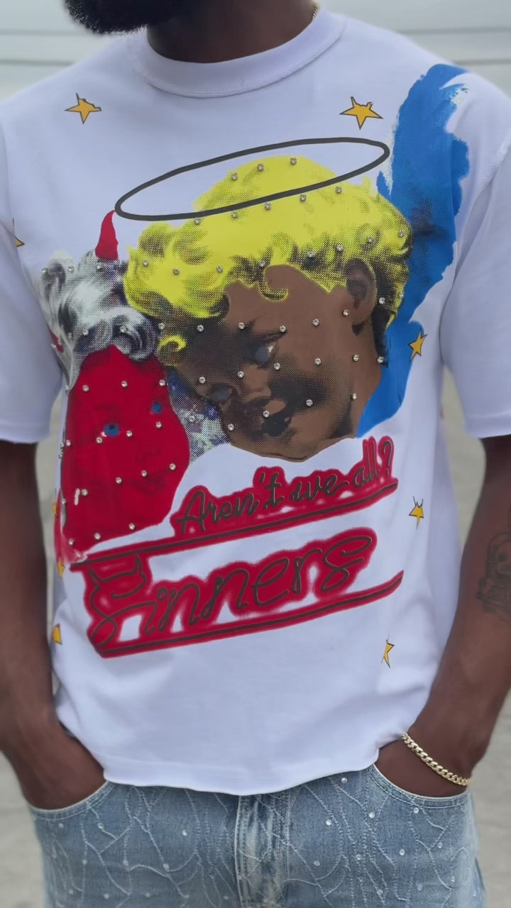 F173 Sinners Boxed Tee - Black