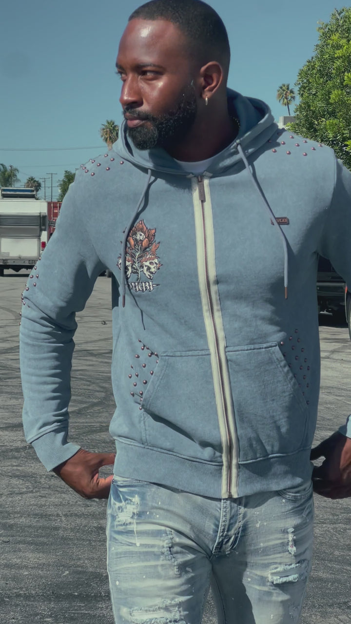 Hoodie | M5345 Bianco Zip Up - Black