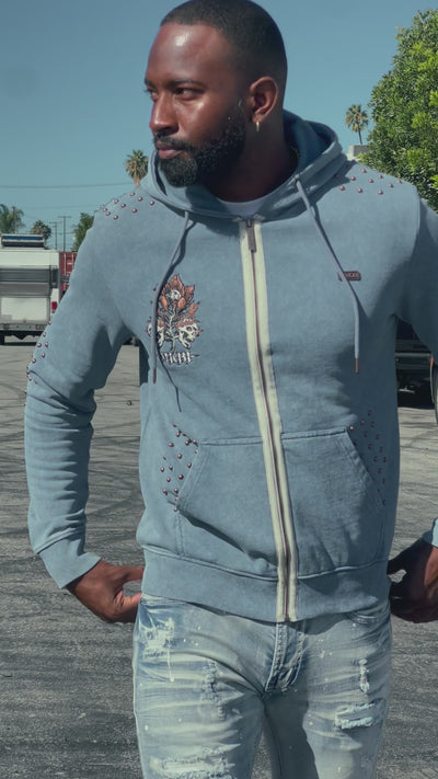 Hoodie | M5345 Bianco Zip Up - Black