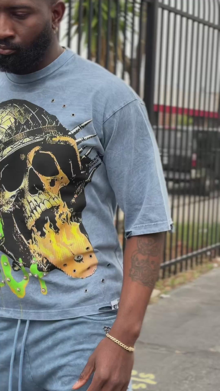 F180 Crash Out Tee - Blue