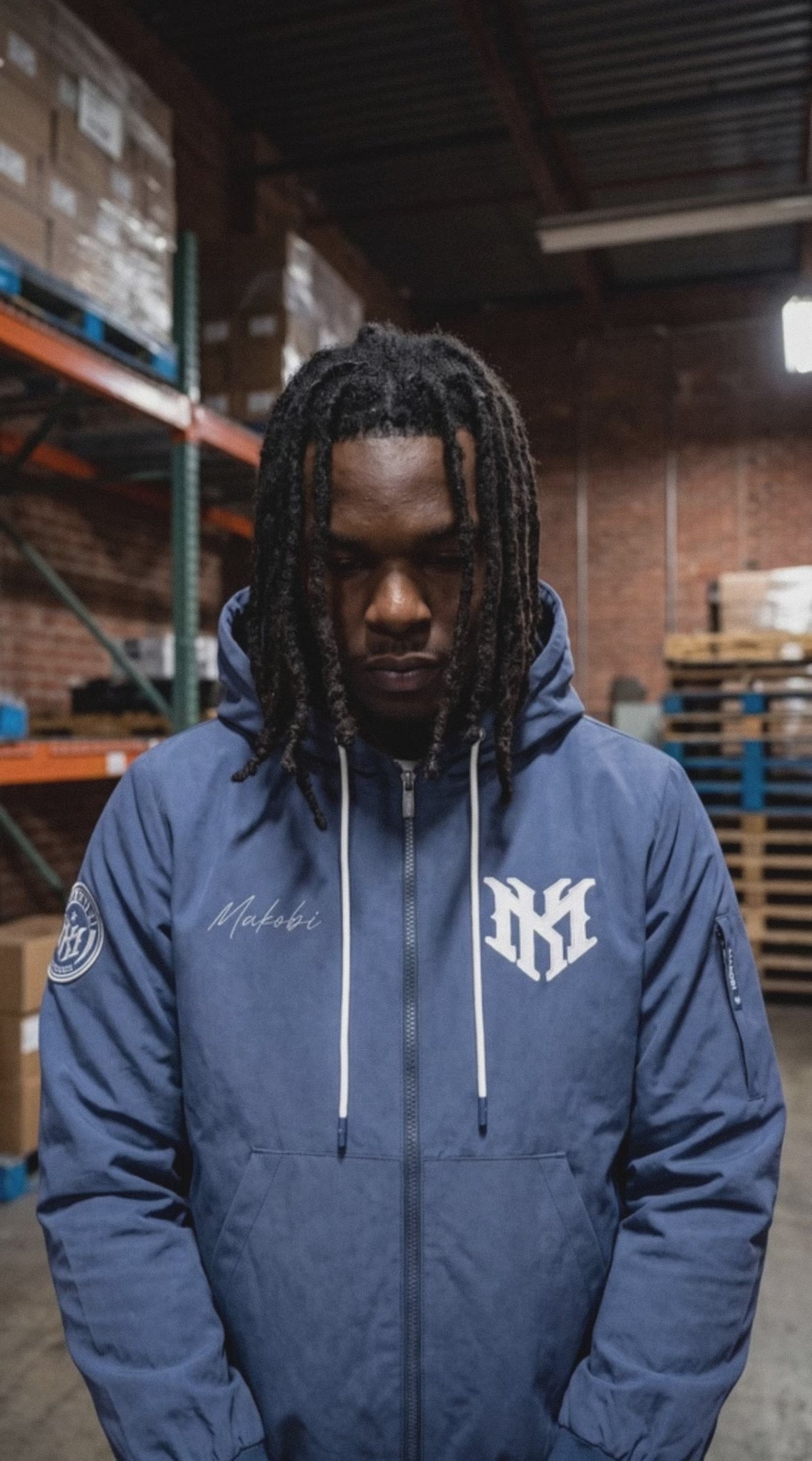 Load video: M4634 Adorni Zip Up Hoodie - Hunter Green