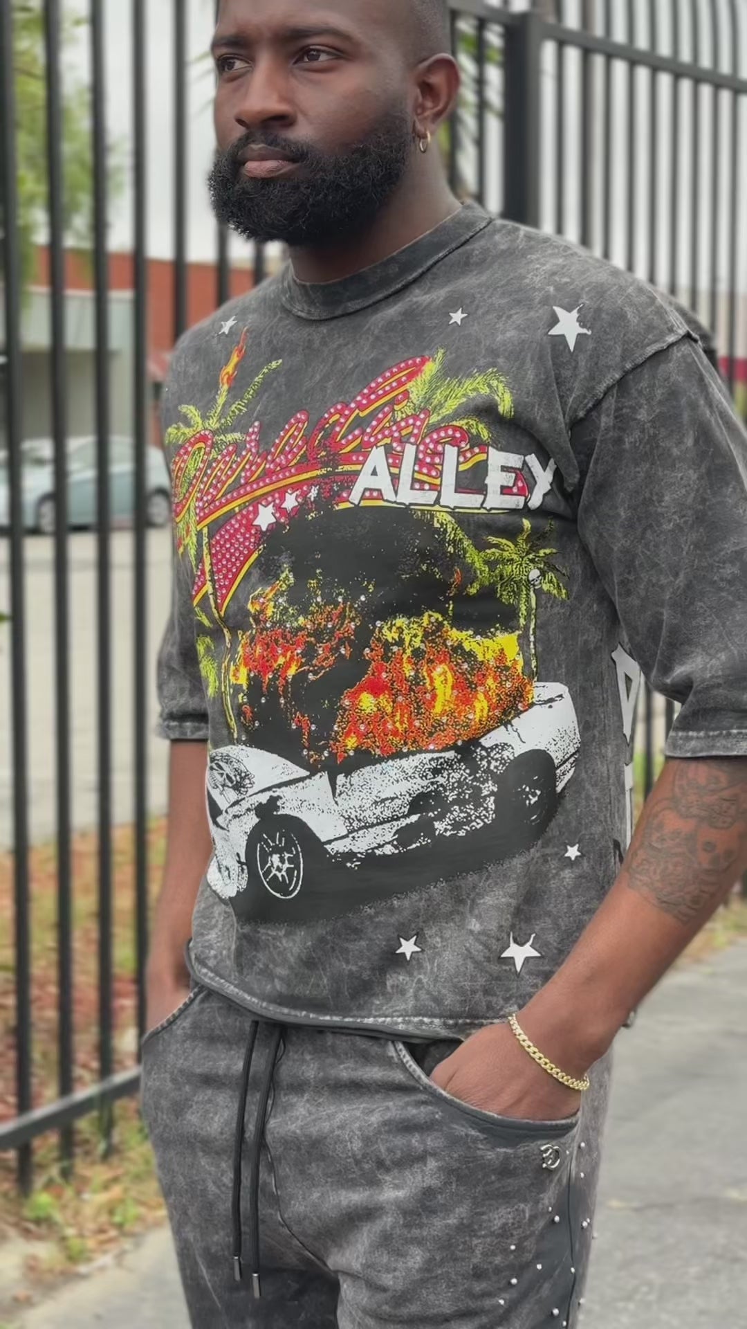 F132 Motion Sickness Cropped Tee - Mocha