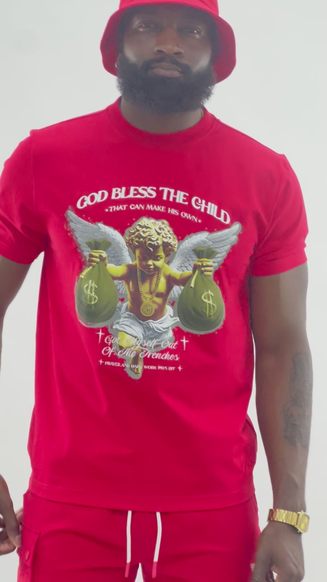 Load video: M393 Angelo Tee - White