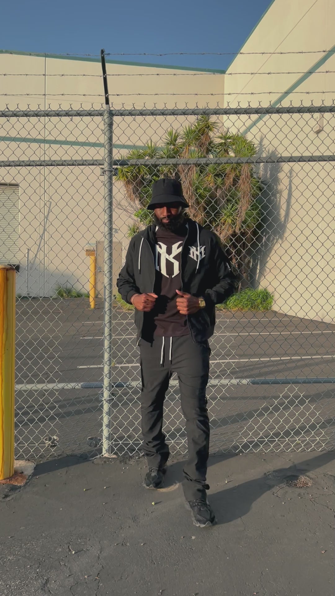 Nylon Hoodie | M4634 Adorni Zip Up- Midnight Blue