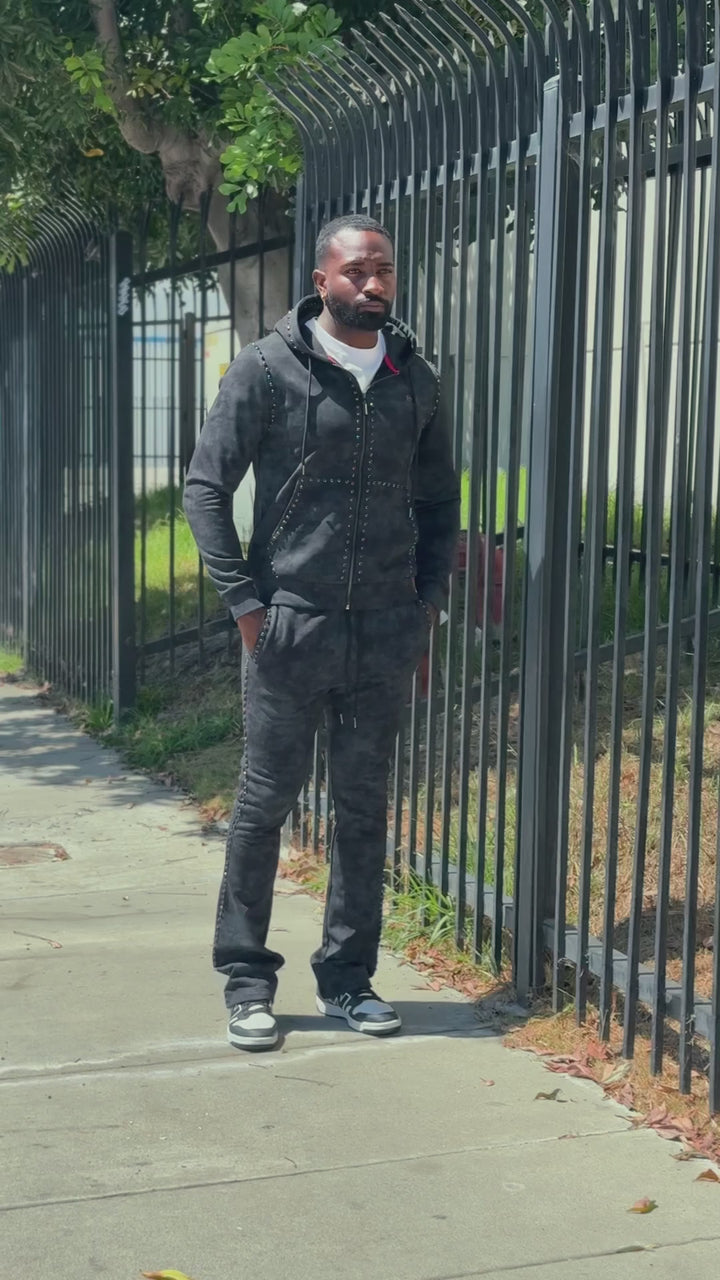 ست هودی تله و صحرایی F5725 - مشکی