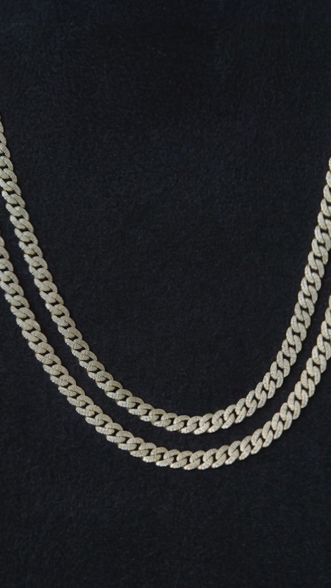 Load video: Iced Out Cuban Link Chain 8.5mm 18K Gold