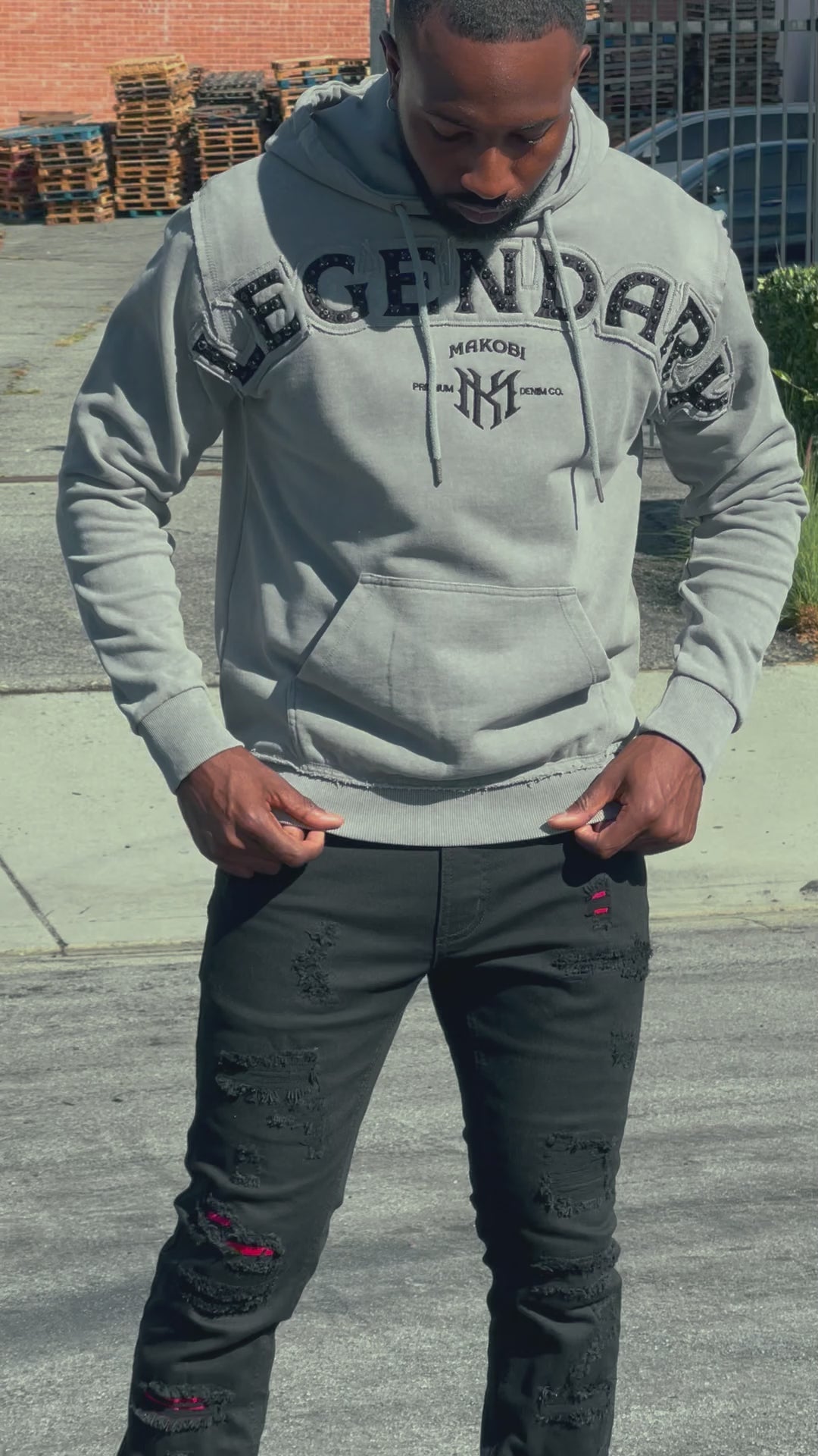 Hoodie | M4557 Sartoni Pull Over - Gray