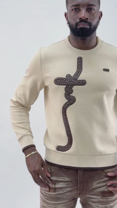 Sweatshirt | M4355 Lorenzo MK Crewneck - Natural