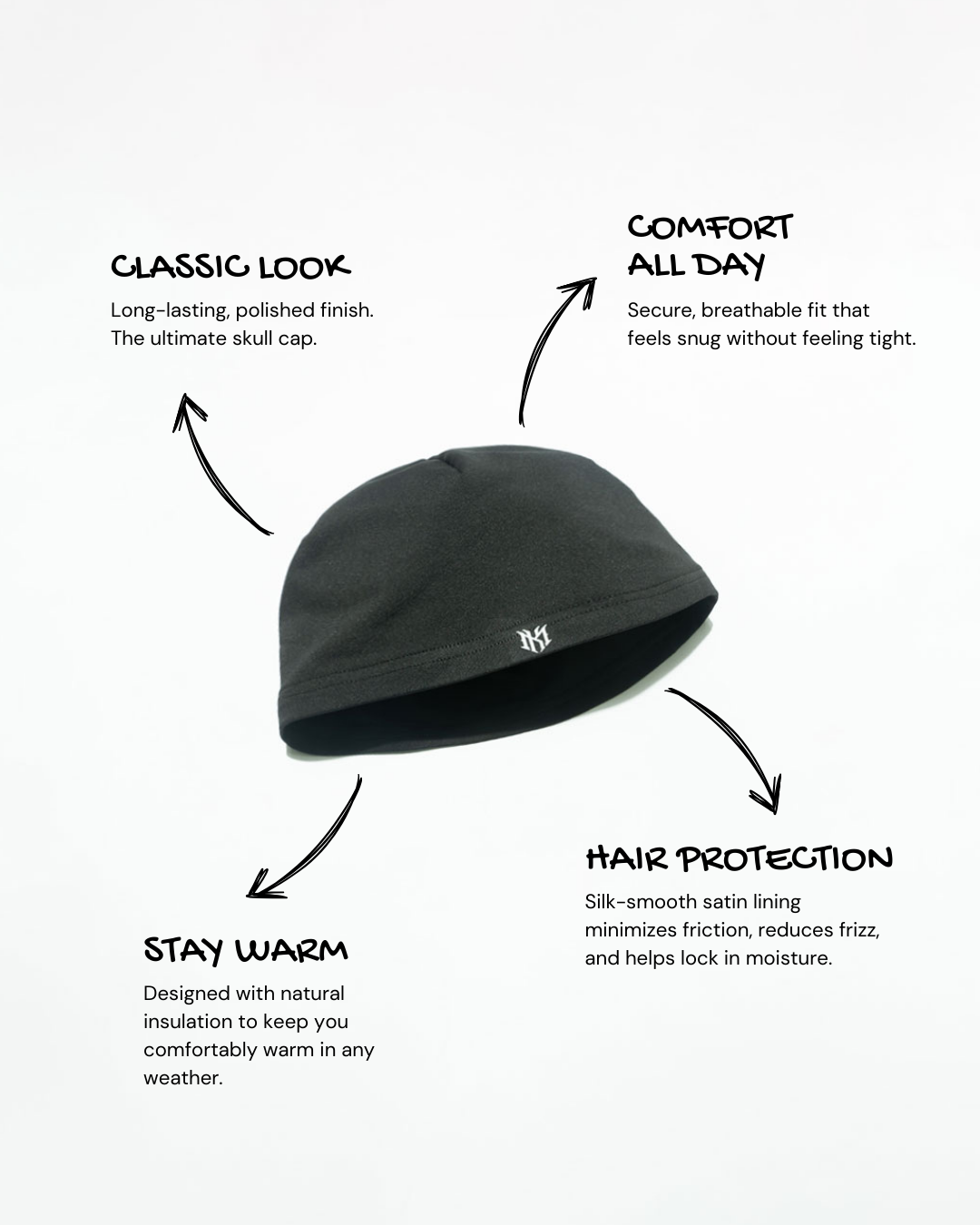 Hat | M010 Skully Beanie - White