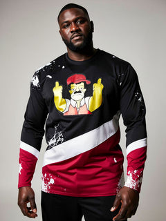 M209 El Chapo Simpson Long Sleeve Tee - Black